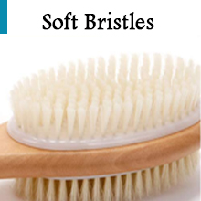 back scrubbing shower brush with soft bristles